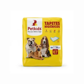 TAPETE HIGIÊNICO 80CMX60CM COM 7 UNIDADES PETKIDS