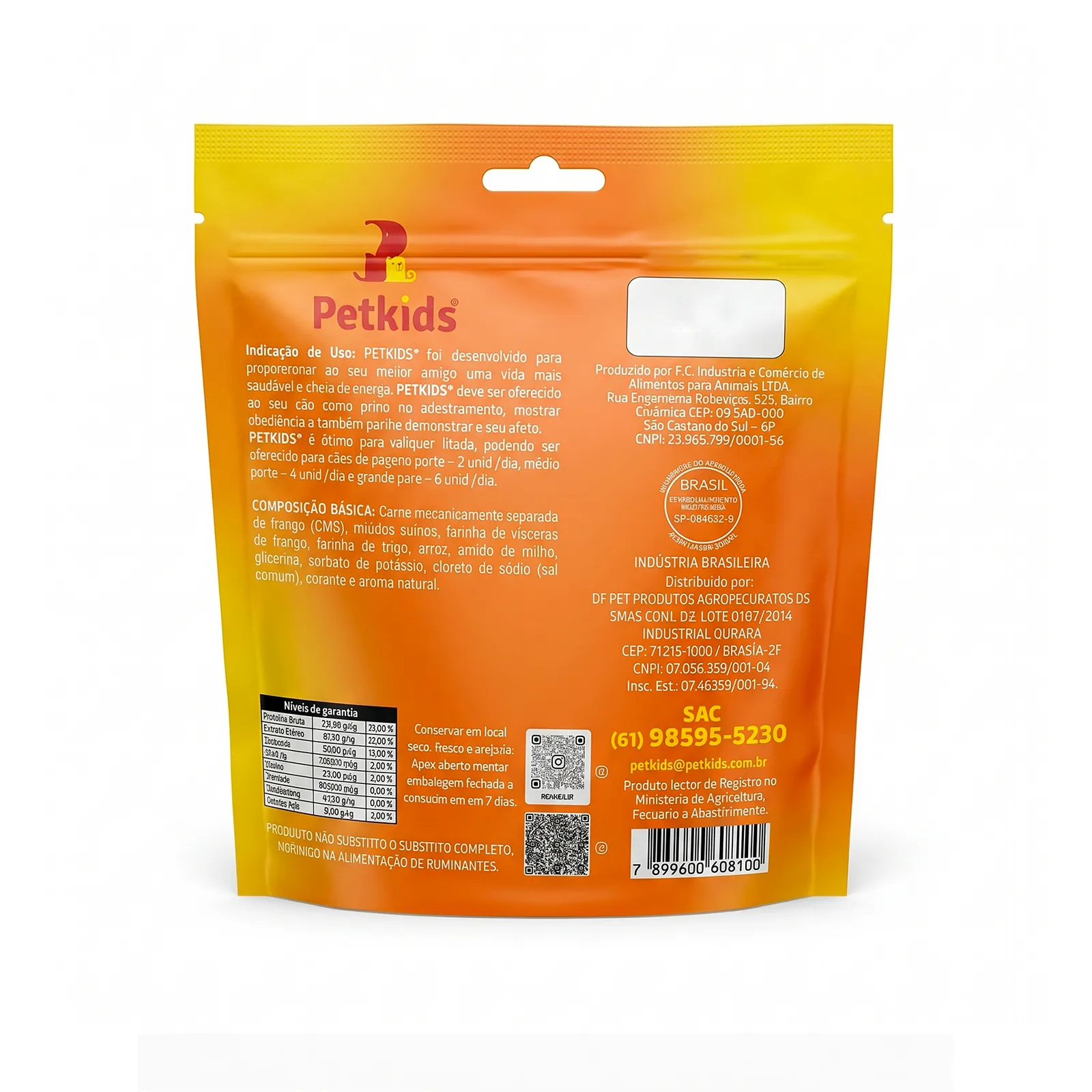 BIFINHO FRANGO CAIPIRA 200G PETKIDS - Imagem 3