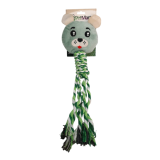 PELÚCIA CACHORRINHO VERDE COM CORDA PET MART