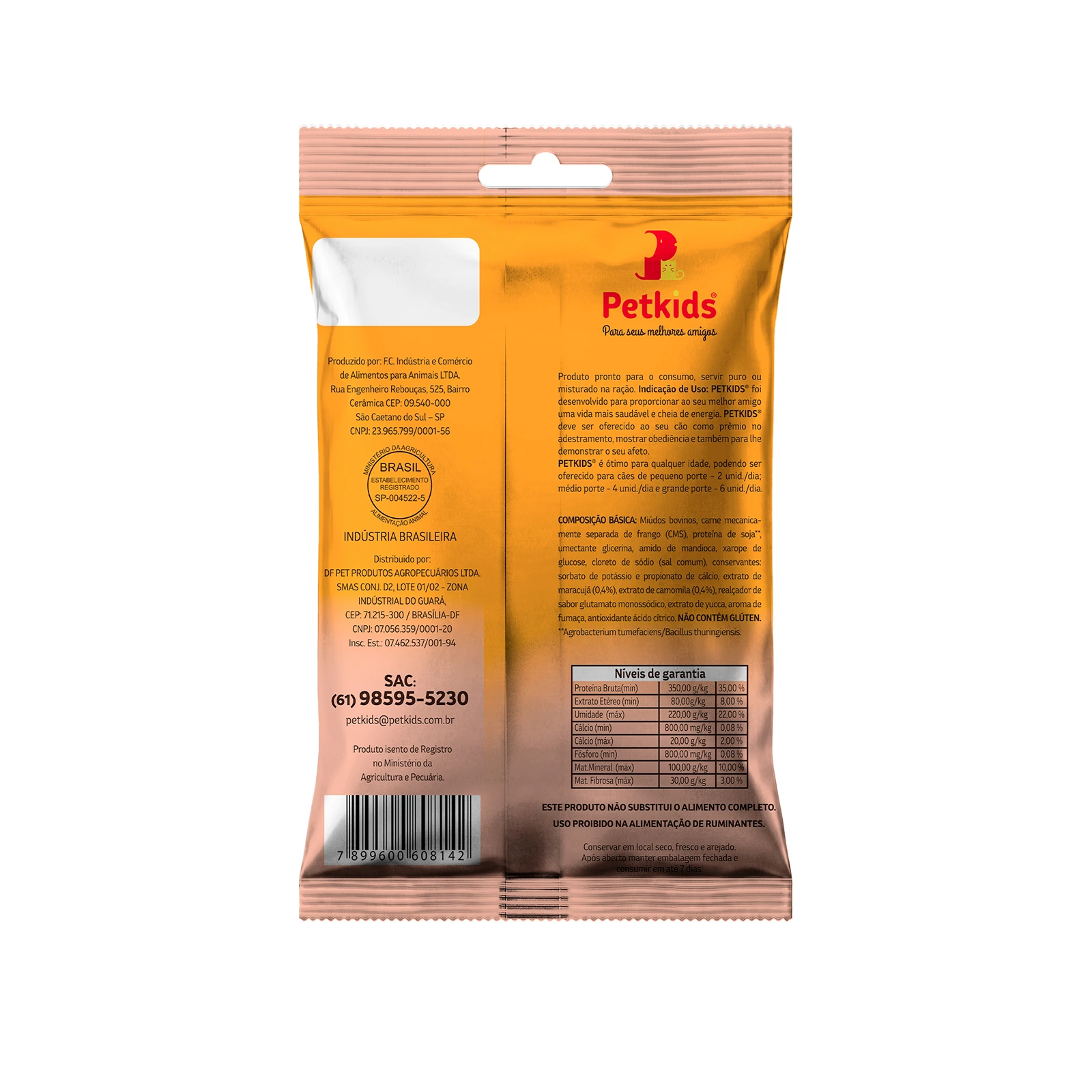 BIFINHO SABOR CARNE COM MARACUJÁ E CAMOMILA 50G PETKIDS - Imagem 2