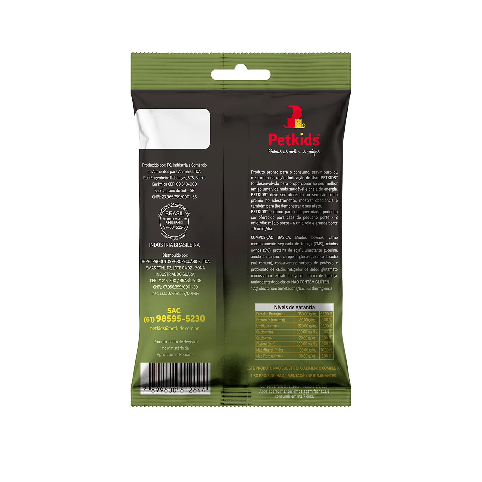 BIFINHO SABOR CARDE CORDEIRO 50G PETKIDS - Imagem 2
