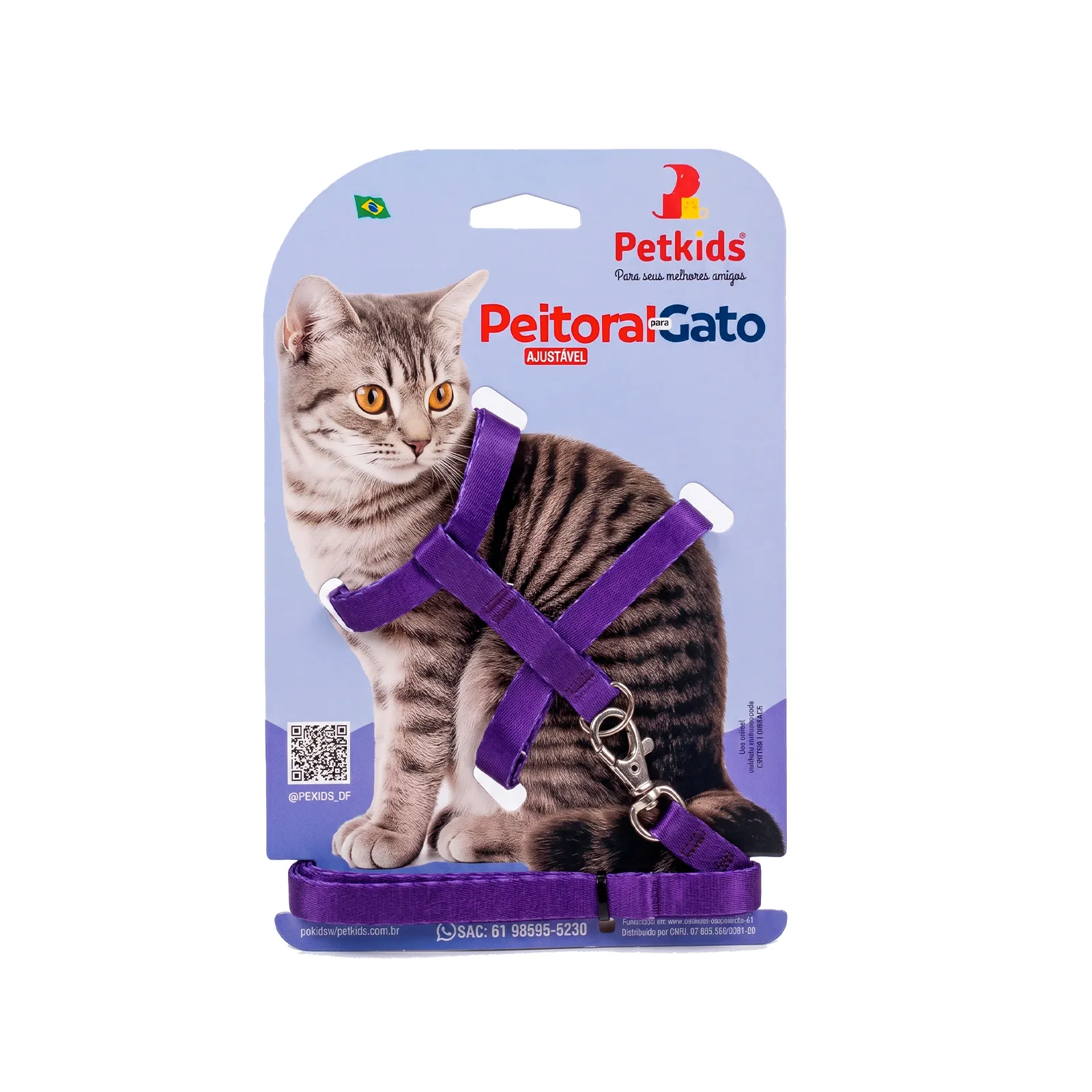 PEITORAL AJUSTÁVEL PARA GATO – PET KIDS - Imagem 3