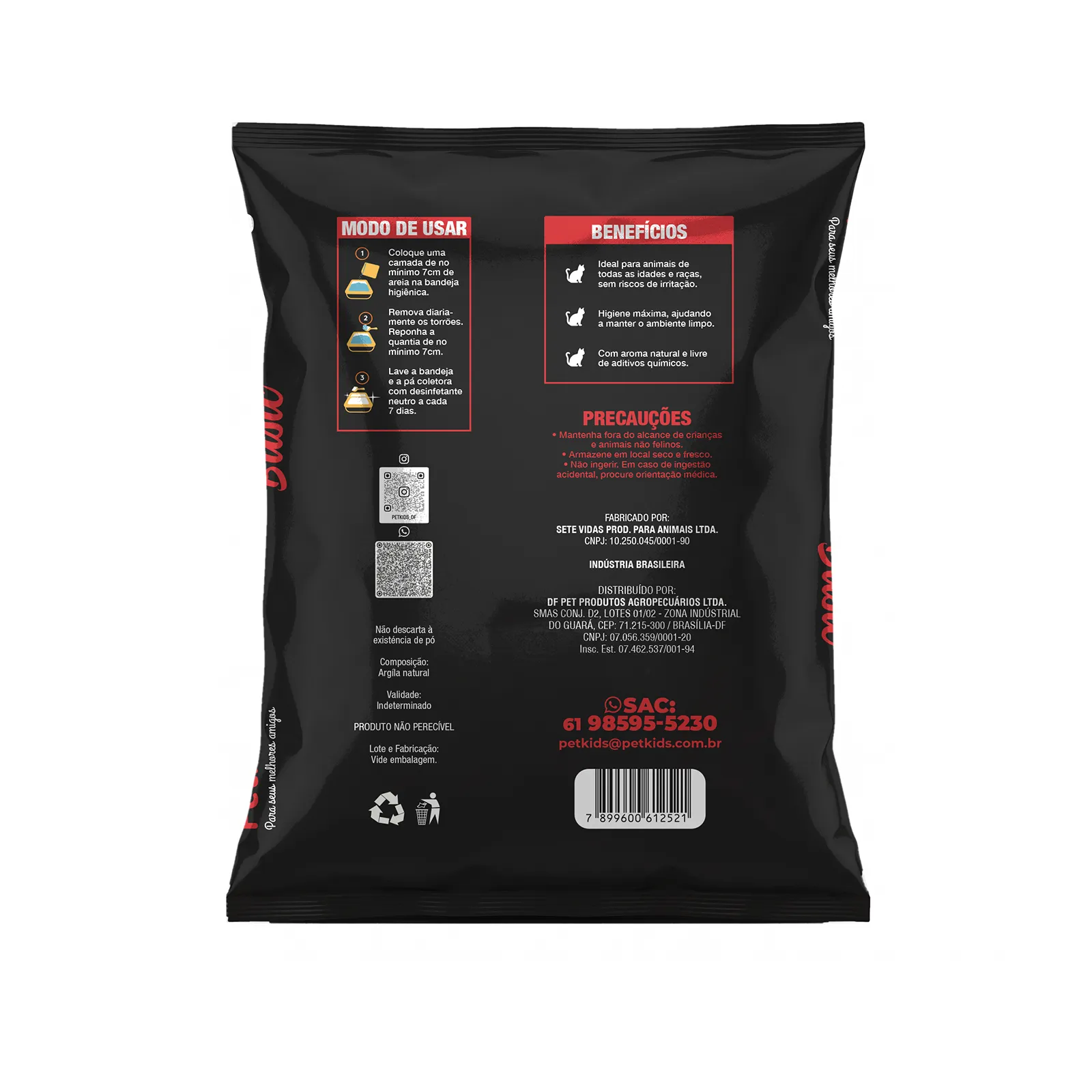Granulado Gatão Basic 4Kg Pet Kids Grãos Finos - Imagem 2