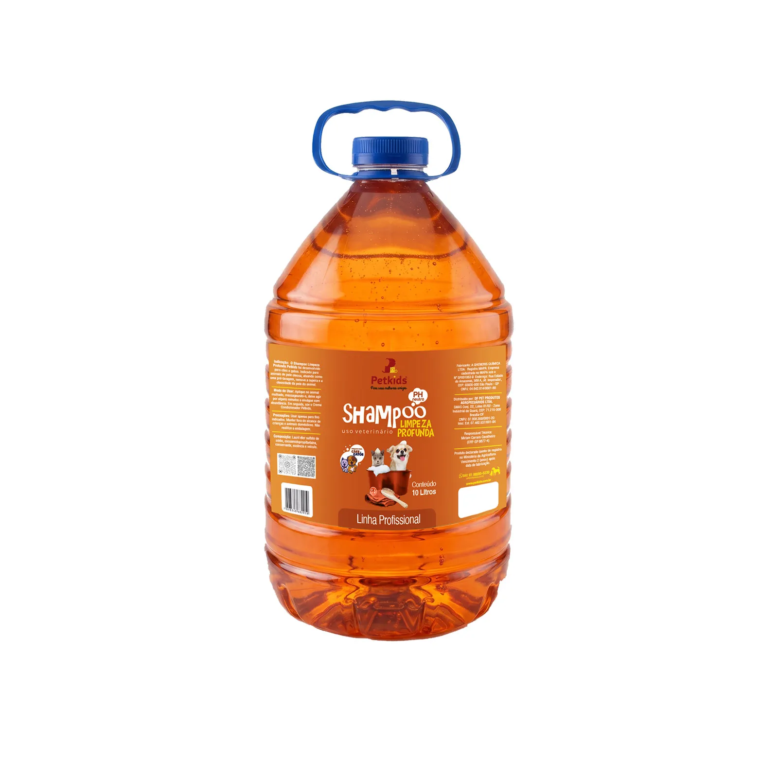 SHAMPOO LIMPEZA PROFUNDA 10L - LINHA PROFISSIONAL PET KIDS