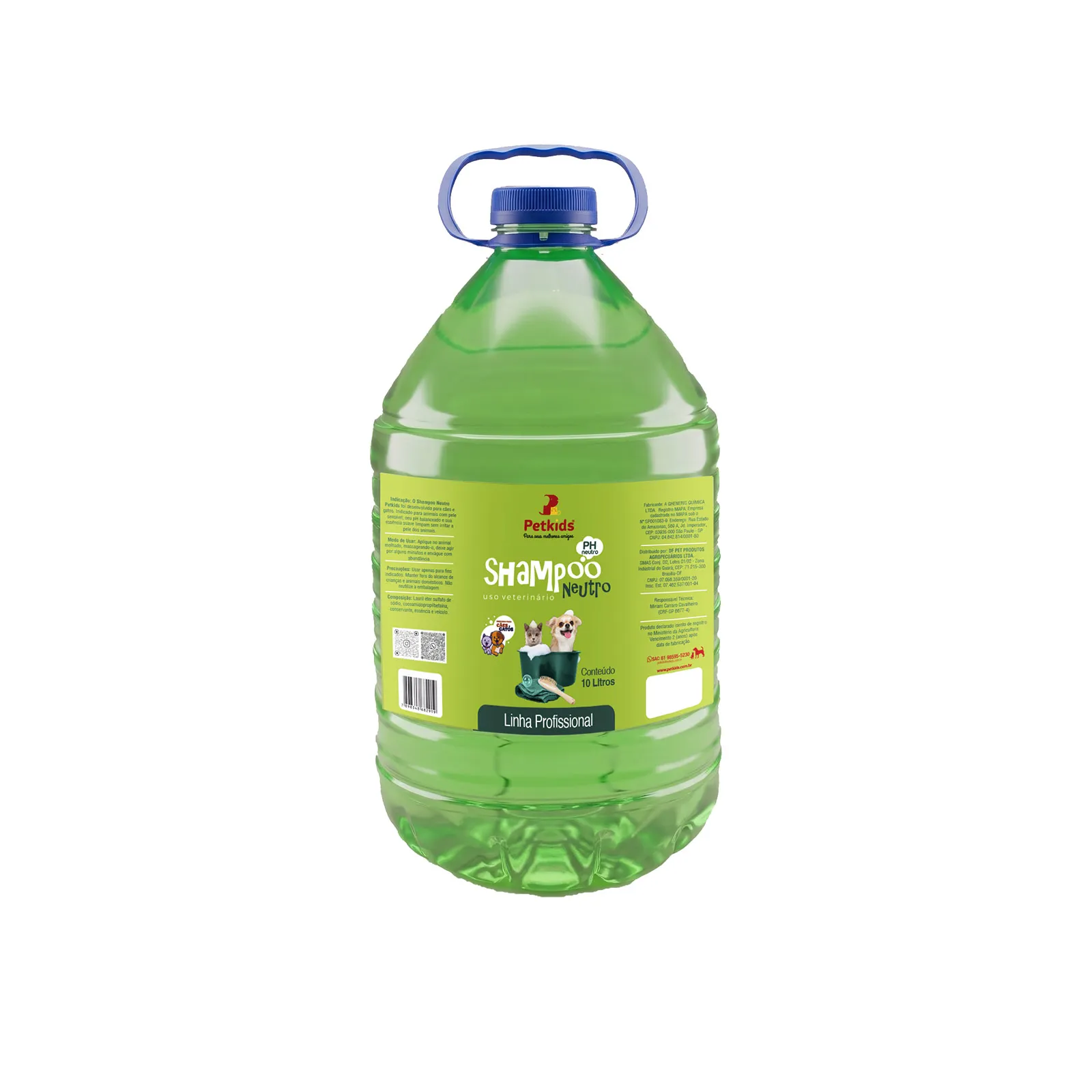 SHAMPOO NEUTRO 10L - LINHA PROFISSIONAL PET KIDS